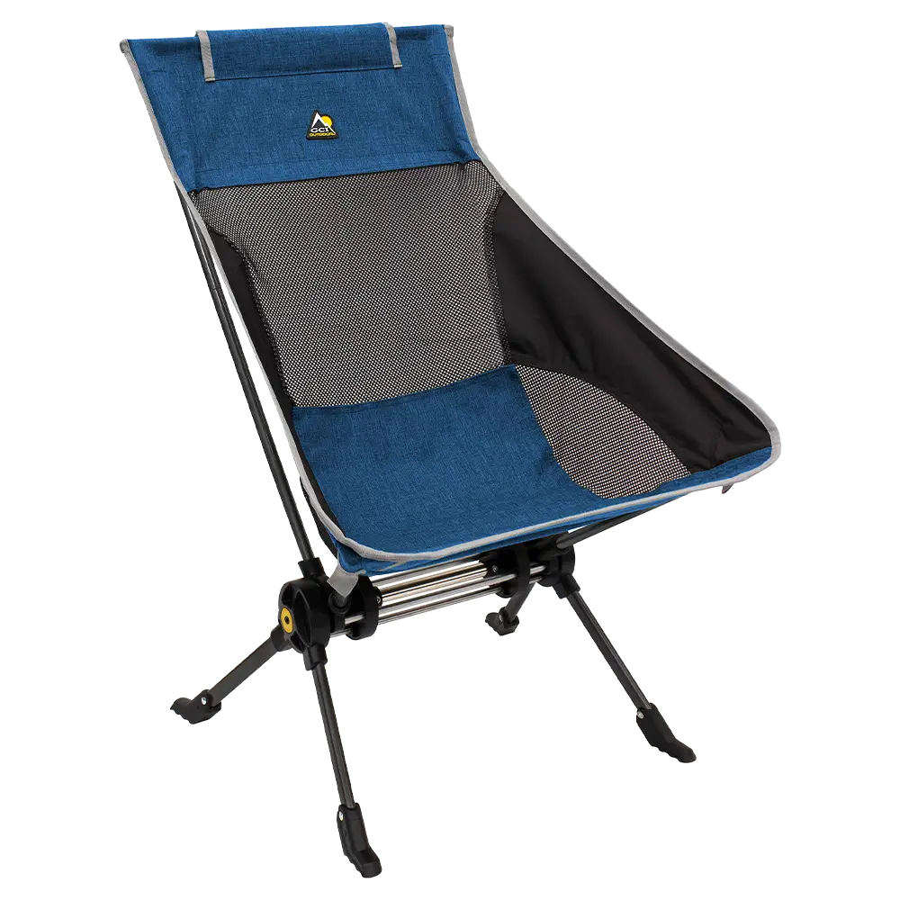 Heavy-Duty Freestyle ComPack Rocker - Choice 980 - Freestyle Rocker Portable Outdoor Folding Chair - Heathered Royal