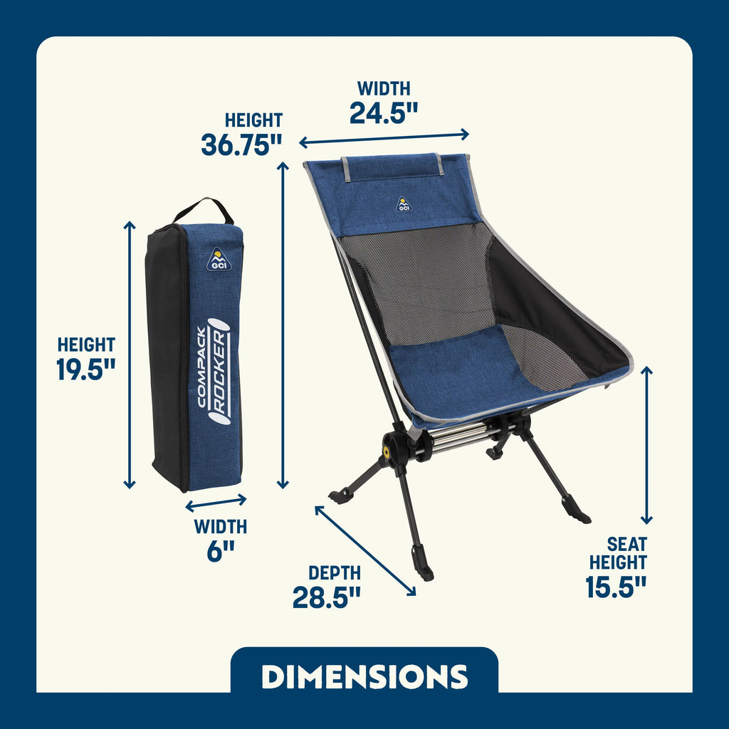 Heavy-Duty Freestyle ComPack Rocker - Choice 980 - Freestyle Rocker Portable Outdoor Folding Chair Detail