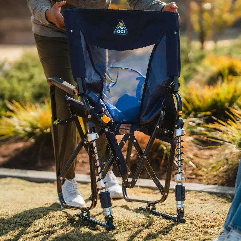 Luxury Camp Adjustable Rocker - Choice 573 - RoadTrip Rocker Smooth Motion Camp Chair Detail