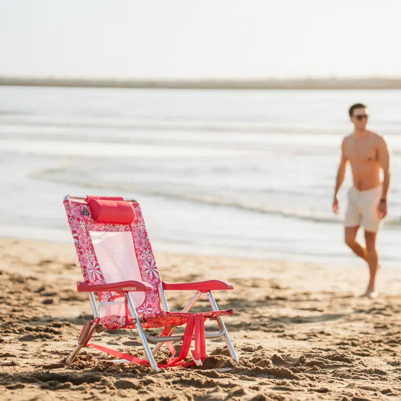 Sand-Friendly Backpack Beach Chair - Choice 709 - Multi-Position Outdoor Beach Chair with Pillow Detail
