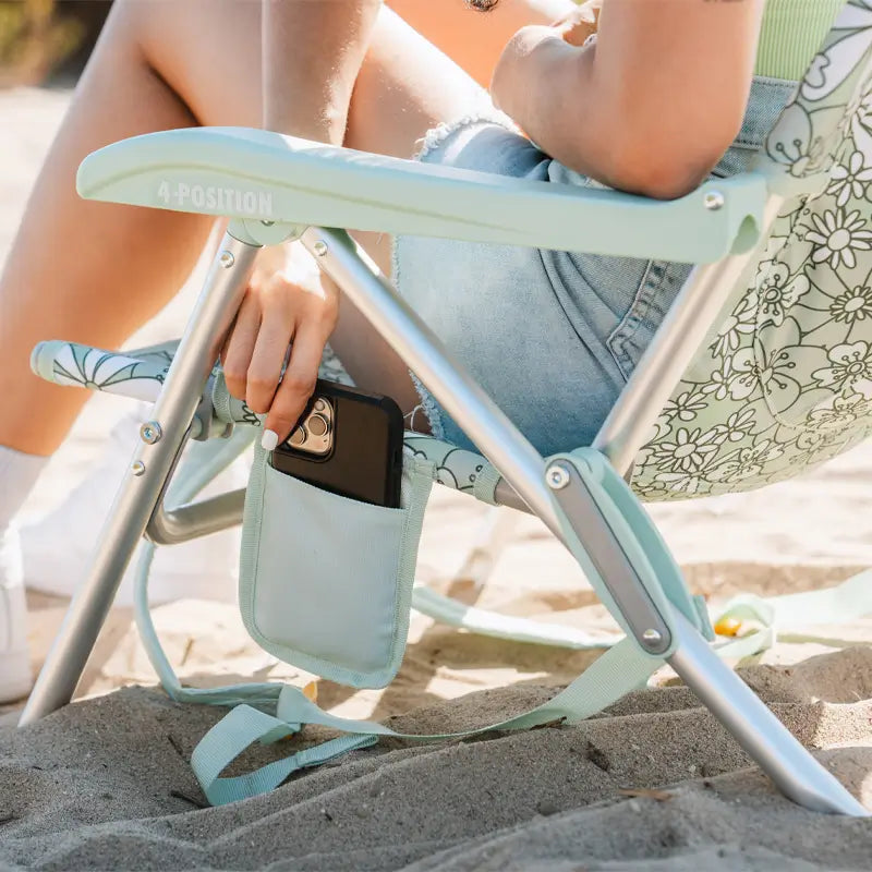 Sand-Friendly Backpack Beach Chair - Choice 709 - Multi-Position Outdoor Beach Chair with Pillow Detail