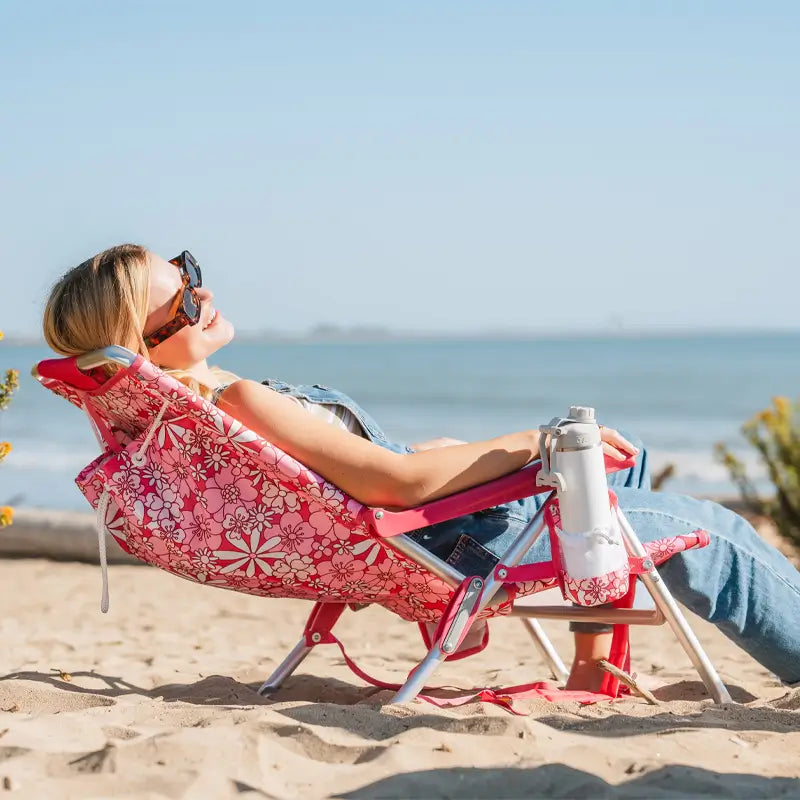 Sand-Friendly Backpack Beach Chair - Choice 709 - Multi-Position Outdoor Beach Chair with Pillow Detail