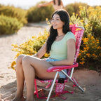 Sand-Friendly Backpack Beach Chair - Choice 709 - Multi-Position Outdoor Beach Chair with Pillow Detail