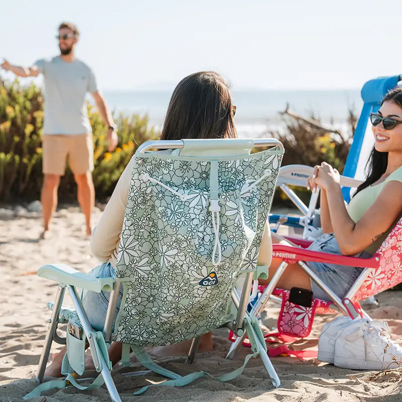 Sand-Friendly Backpack Beach Chair - Choice 709 - Multi-Position Outdoor Beach Chair with Pillow Detail