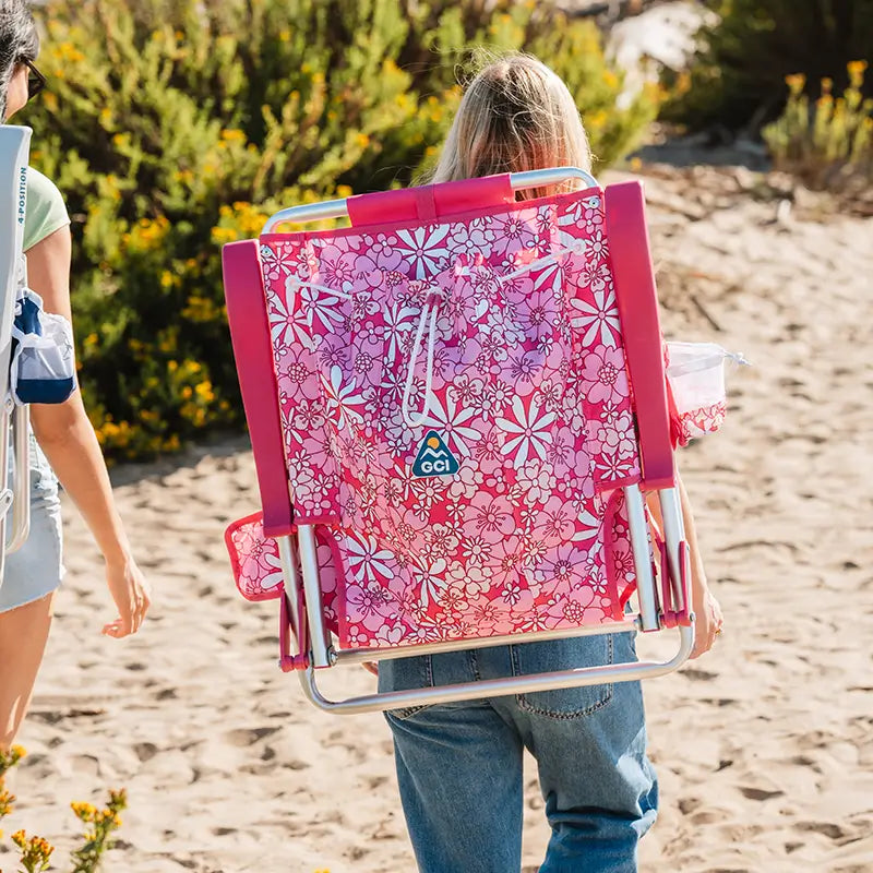 Sand-Friendly Backpack Beach Chair - Choice 709 - Multi-Position Outdoor Beach Chair with Pillow Detail