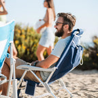 Sand-Friendly Backpack Beach Chair - Choice 709 - Multi-Position Outdoor Beach Chair with Pillow Detail