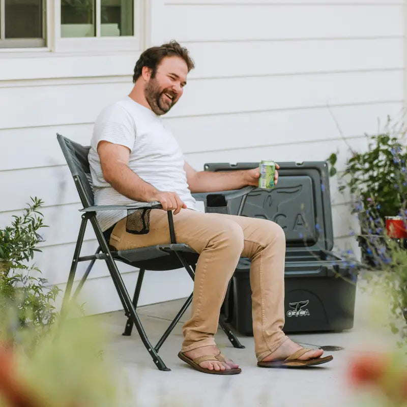 Micro-Folding Comfort Quad Chair - Choice 989 - Pico Compact Folding Camp Chair with Carry Bag Detail