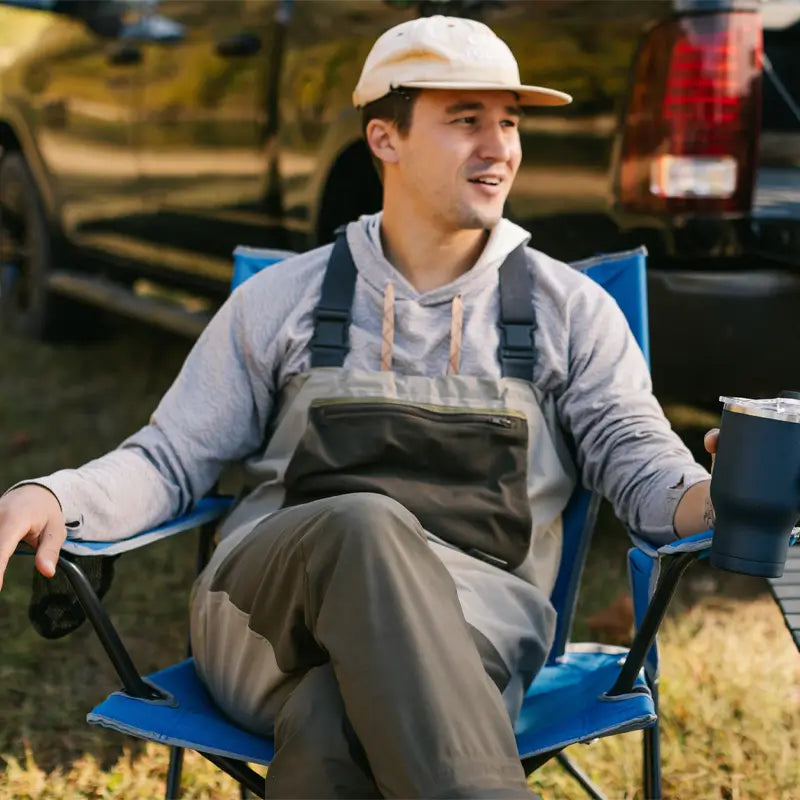 Micro-Folding Comfort Quad Chair - Choice 989 - Pico Compact Folding Camp Chair with Carry Bag Detail