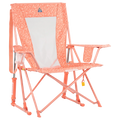 Heavy-Duty Freestyle Comfort Pro Rocker - Choice 375 - RoadTrip Rocker Smooth Motion Camp Chair - Coral Garden