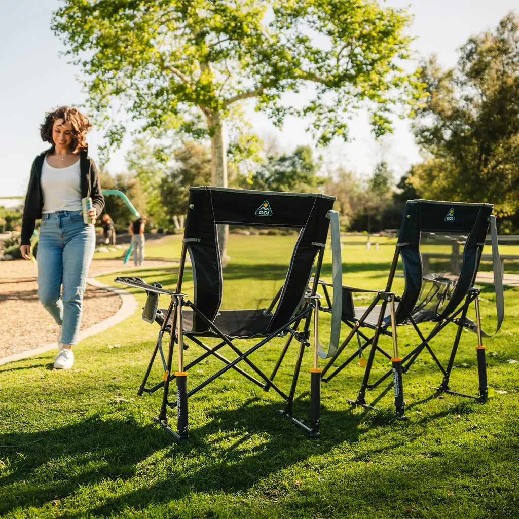Heavy-Duty Freestyle Comfort Pro Rocker - Choice 375 - RoadTrip Rocker Smooth Motion Camp Chair Detail