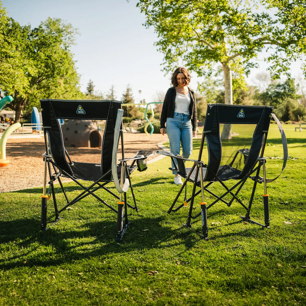 Heavy-Duty Freestyle Comfort Pro Rocker - Choice 375 - RoadTrip Rocker Smooth Motion Camp Chair Detail