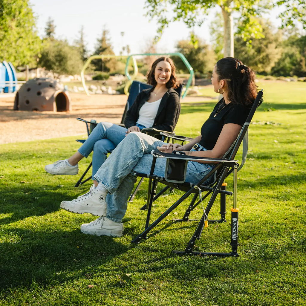 Heavy-Duty Freestyle Comfort Pro Rocker - Choice 375 - RoadTrip Rocker Smooth Motion Camp Chair Detail