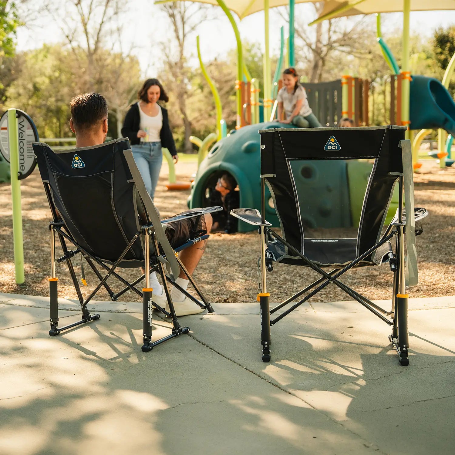 Heavy-Duty Freestyle Comfort Pro Rocker - Choice 375 - RoadTrip Rocker Smooth Motion Camp Chair Detail