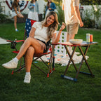Patented Spring-Action Comfort Pro Rocker - USA Anniversary Deluxe - Choice 424 - RoadTrip Rocker Smooth Motion Camp Chair Detail