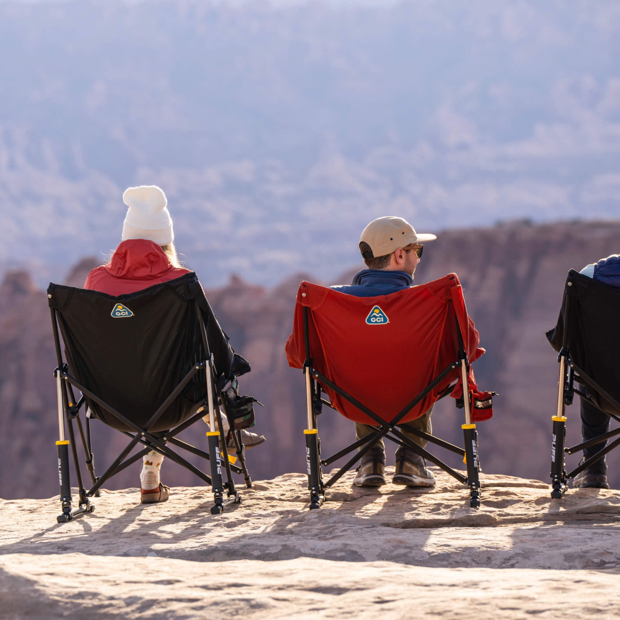Luxury Camp Puff Rocker - Choice 731 - Patented Spring-Action Rocking Chair for Camping Detail