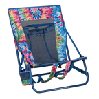 Rust-Resistant Aluminum Everywhere Chair 2 - Choice 656 - Multi-Position Outdoor Beach Chair with Pillow - Tie Dye