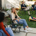 Heavy-Duty Freestyle Freestyle Rocker with Side Table - Choice 853 - Heavy-Duty Kickback Rocker with Beverage Holder Detail