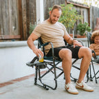 Heavy-Duty Freestyle Freestyle Rocker with Side Table - Choice 853 - Heavy-Duty Kickback Rocker with Beverage Holder Detail