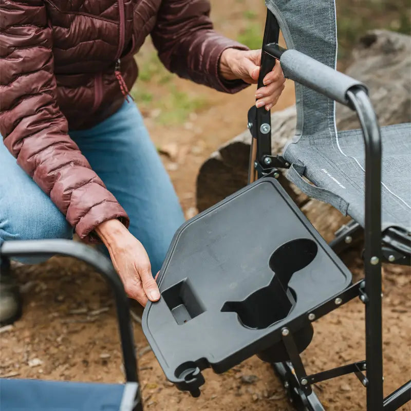 Heavy-Duty Freestyle Freestyle Rocker with Side Table - Choice 853 - Heavy-Duty Kickback Rocker with Beverage Holder Detail