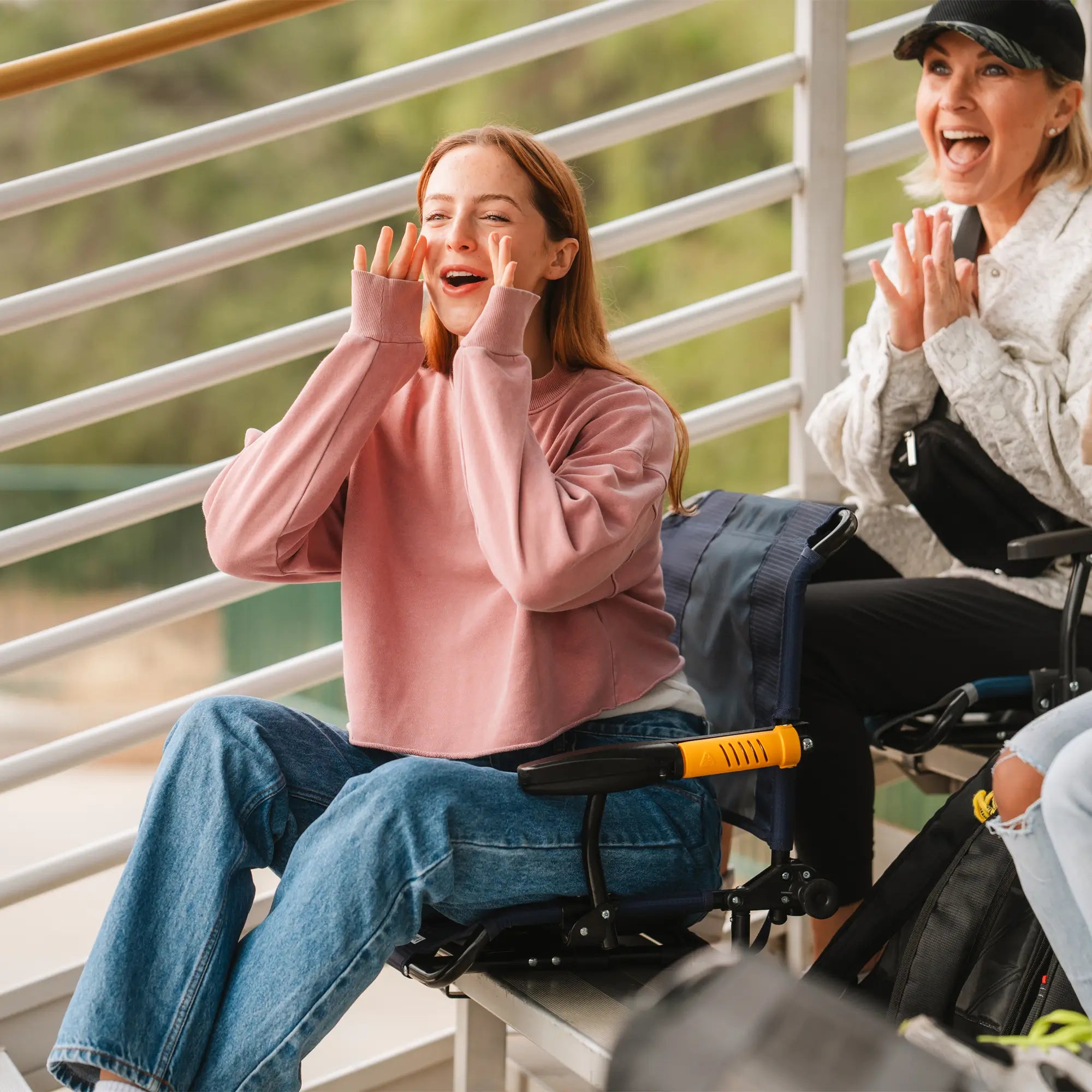 Patented Spring-Action Stadium Rock-Cliner - Choice 540 - RoadTrip Rocker Smooth Motion Camp Chair Detail