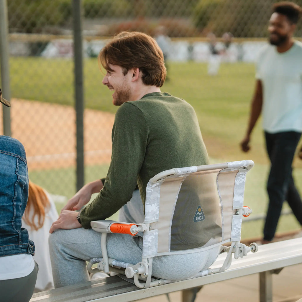 Patented Spring-Action Stadium Rock-Cliner - Choice 540 - RoadTrip Rocker Smooth Motion Camp Chair Detail
