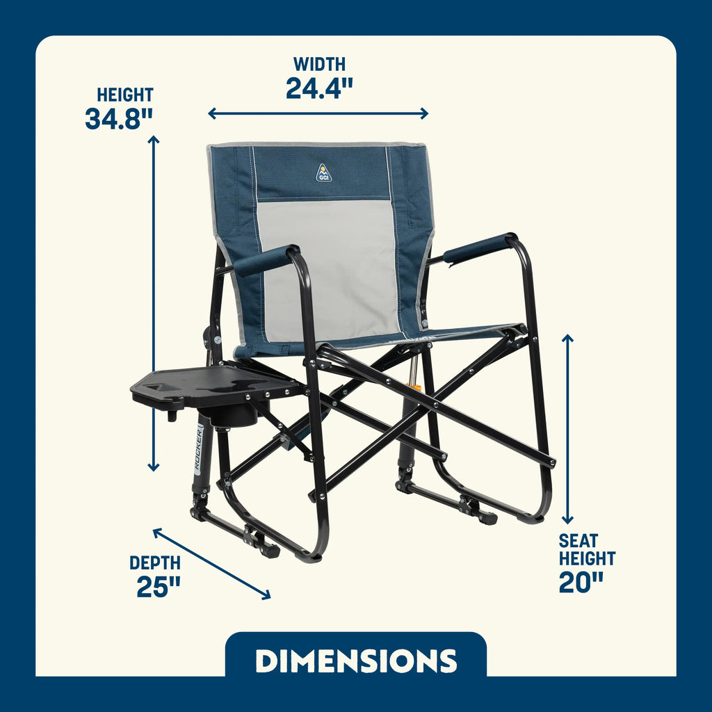 Heavy-Duty Freestyle Freestyle Rocker with Side Table - Choice 853 - Heavy-Duty Kickback Rocker with Beverage Holder Detail