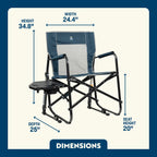Heavy-Duty Freestyle Freestyle Rocker with Side Table - Choice 853 - Heavy-Duty Kickback Rocker with Beverage Holder Detail