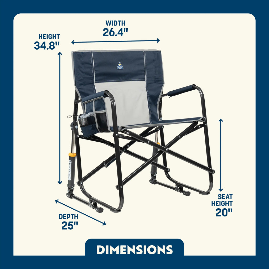 Patented Spring-Action Freestyle Rocker XL - Choice 552 - Patented Spring-Action Rocking Chair for Camping Detail