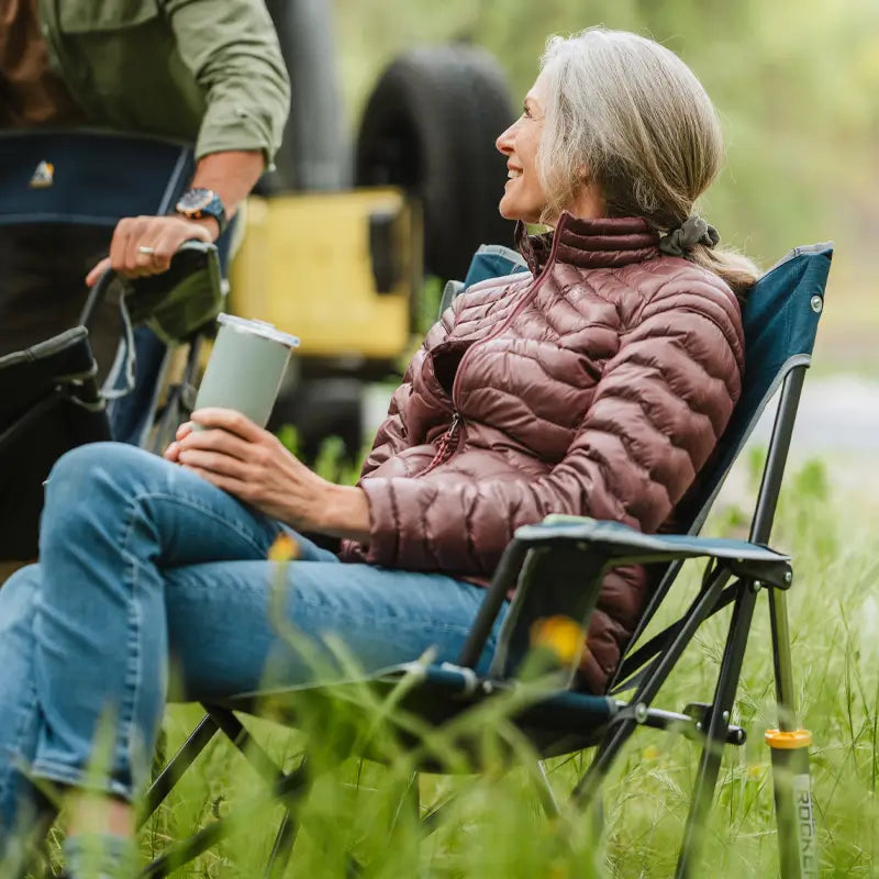 Heavy-Duty Freestyle Kickback Rocker - Choice 345 - RoadTrip Rocker Smooth Motion Camp Chair Detail