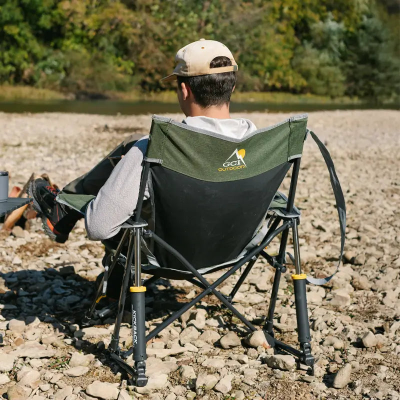 Heavy-Duty Freestyle Kickback Rocker - Choice 345 - RoadTrip Rocker Smooth Motion Camp Chair Detail