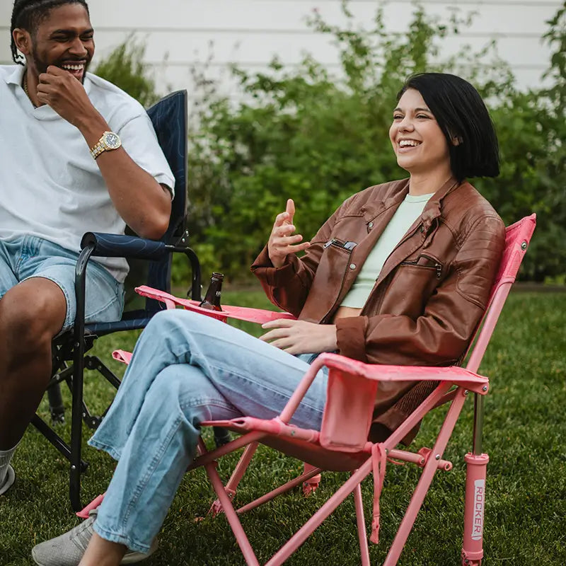 Heavy-Duty Freestyle Kickback Rocker - Choice 345 - RoadTrip Rocker Smooth Motion Camp Chair Detail