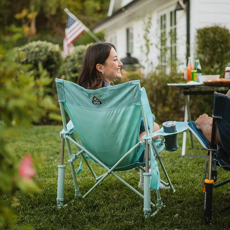 Heavy-Duty Freestyle Kickback Rocker - Choice 345 - RoadTrip Rocker Smooth Motion Camp Chair Detail