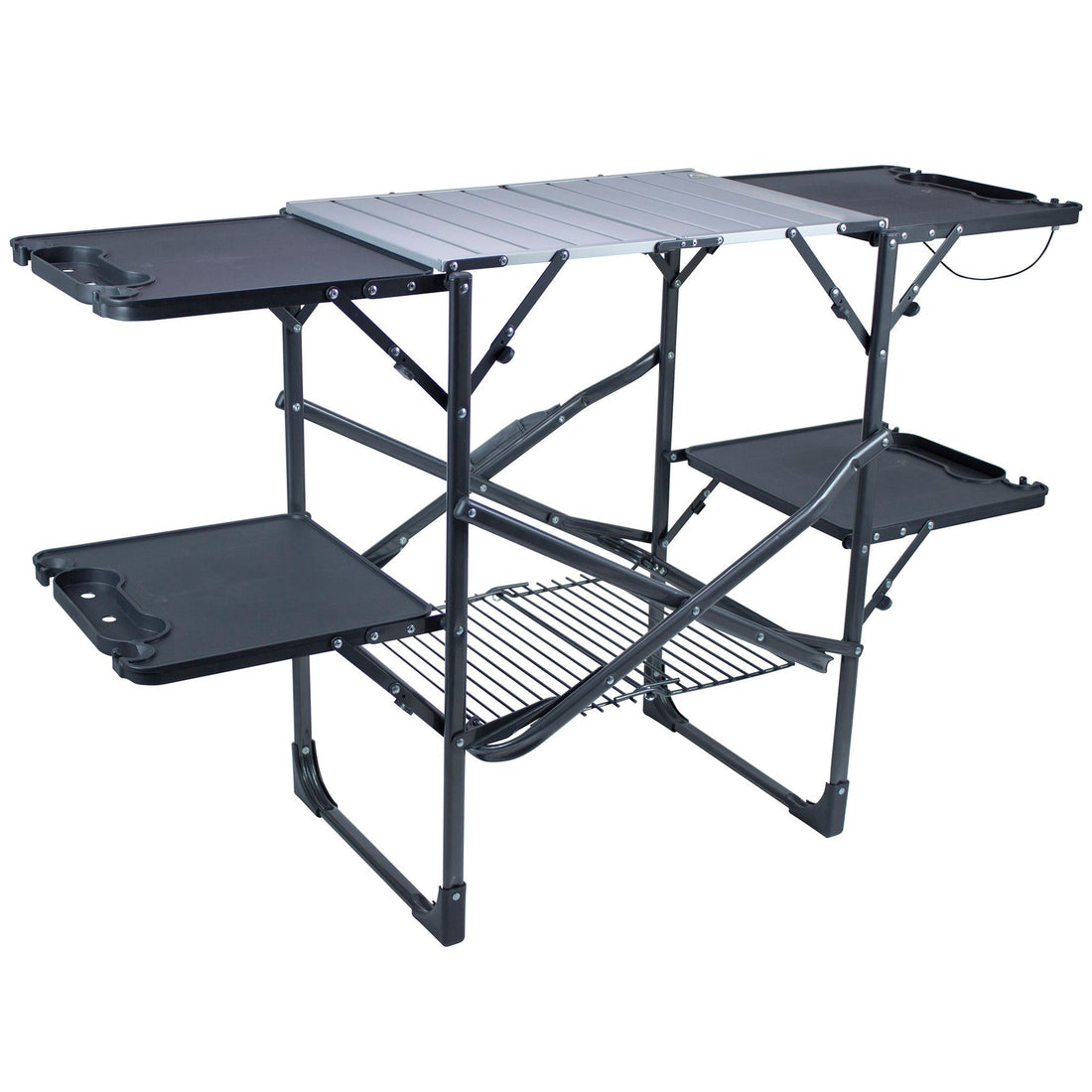 Stainless Steel BBQ Slim-Fold Cook Station - Choice 575 - Multi-Purpose Outdoor Culinary Cooking Set - Default Title