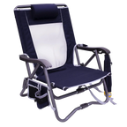 Micro-Folding Bi-Fold Slim Event Chair - Choice 334 - Space-Saving Micro-Folding Chair for Backpacking - Indigo