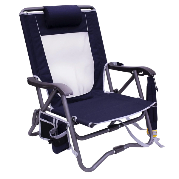 Micro-Folding Bi-Fold Slim Event Chair - Choice 334 - Space-Saving Micro-Folding Chair for Backpacking - Indigo