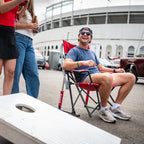 Smooth Motion College Comfort Pro Rocker - Ohio State Buckeyes - Choice 676 - Freestyle Rocker Portable Outdoor Folding Chair Detail