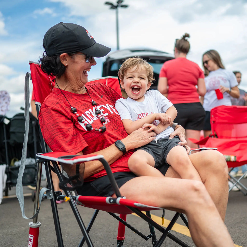 Smooth Motion College Comfort Pro Rocker - Ohio State Buckeyes - Choice 676 - Freestyle Rocker Portable Outdoor Folding Chair Detail