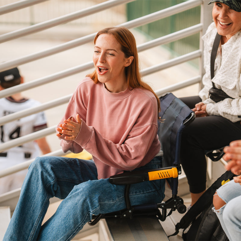 Patented Spring-Action Stadium Rock-Cliner - Choice 540 - RoadTrip Rocker Smooth Motion Camp Chair Detail