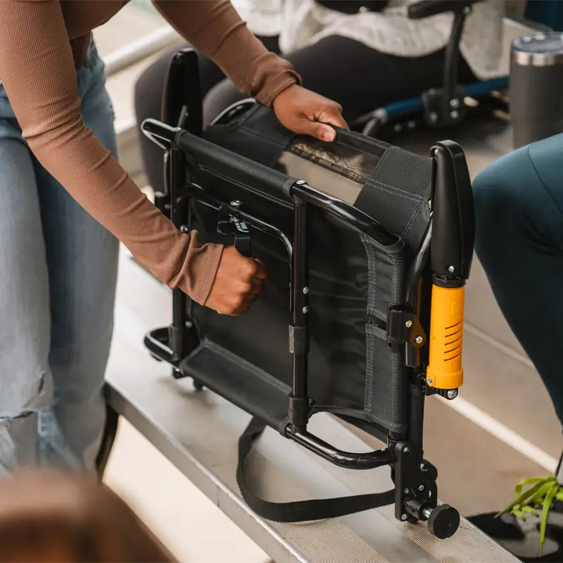 Patented Spring-Action Stadium Rock-Cliner - Choice 540 - RoadTrip Rocker Smooth Motion Camp Chair Detail