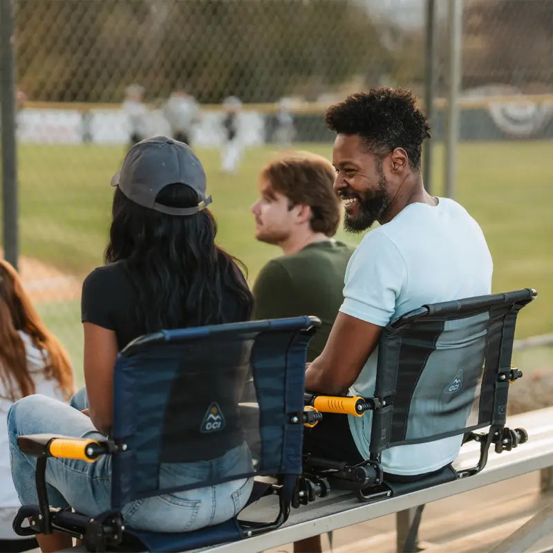 Patented Spring-Action Stadium Rock-Cliner - Choice 540 - RoadTrip Rocker Smooth Motion Camp Chair Detail