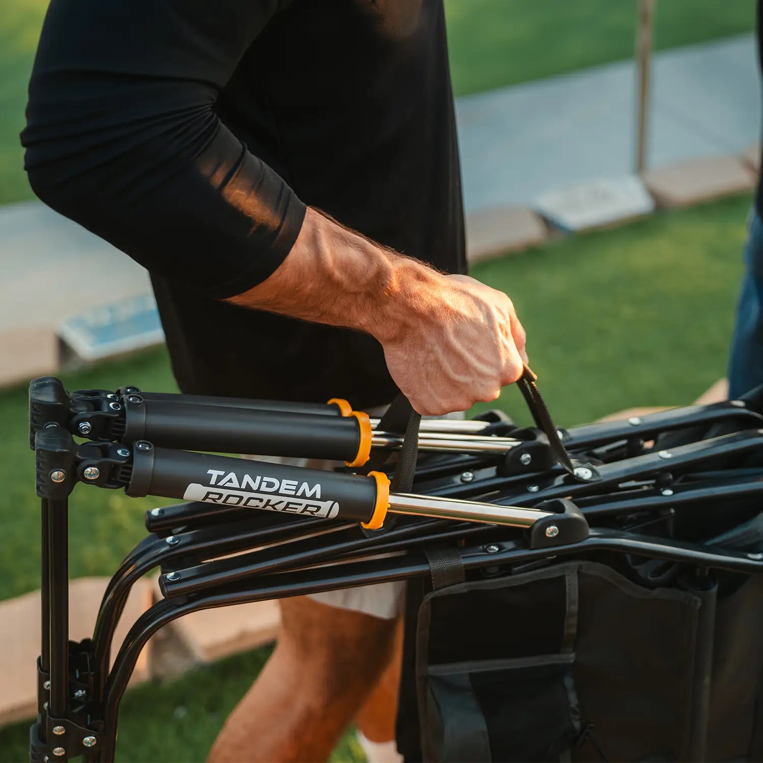 Smooth Motion Tandem Rocker - Choice 227 - Freestyle Rocker Portable Outdoor Folding Chair Detail