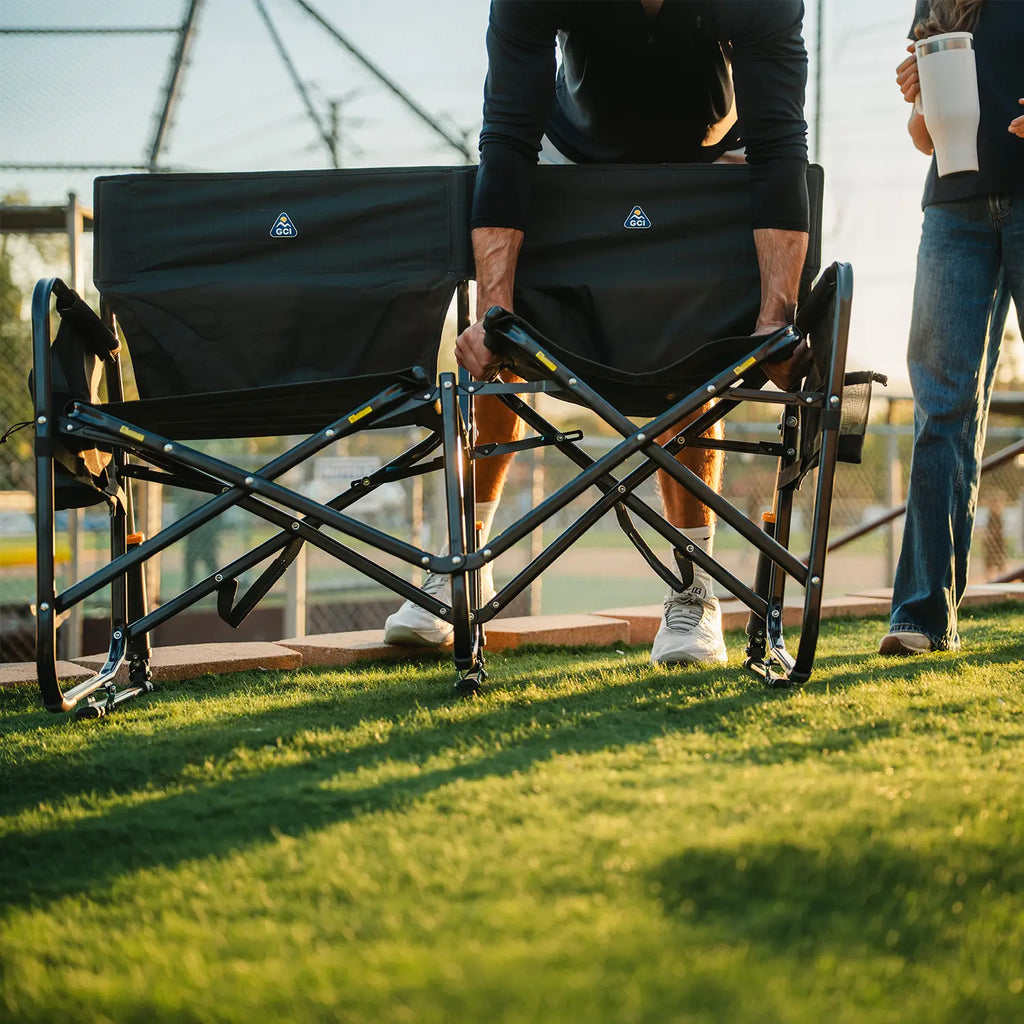 Smooth Motion Tandem Rocker - Choice 227 - Freestyle Rocker Portable Outdoor Folding Chair Detail