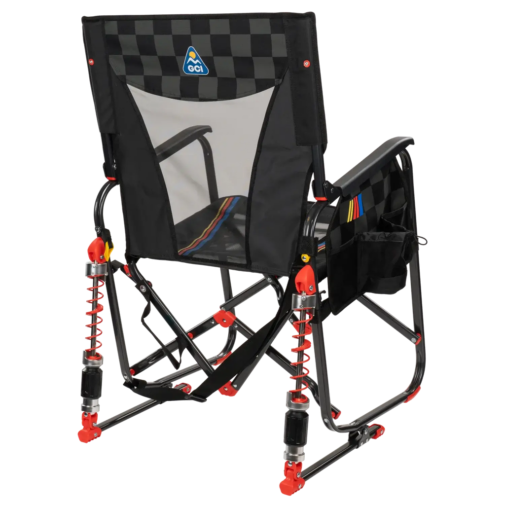 Heavy-Duty Freestyle Adjustable Rocker - NASCAR - Choice 899 - Patented Spring-Action Rocking Chair for Camping Detail