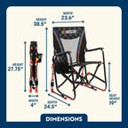 Heavy-Duty Freestyle Adjustable Rocker - NASCAR - Choice 899 - Patented Spring-Action Rocking Chair for Camping Detail