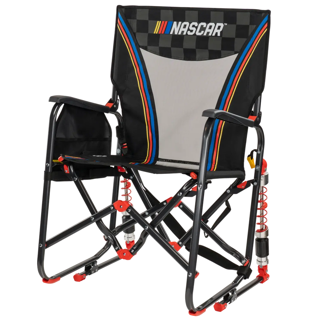 Heavy-Duty Freestyle Adjustable Rocker - NASCAR - Choice 899 - Patented Spring-Action Rocking Chair for Camping Detail