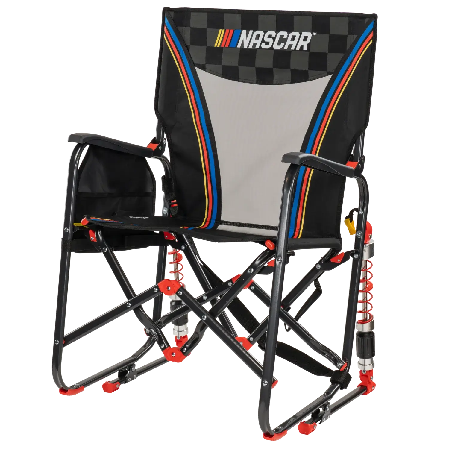Heavy-Duty Freestyle Adjustable Rocker - NASCAR - Choice 899 - Patented Spring-Action Rocking Chair for Camping Detail