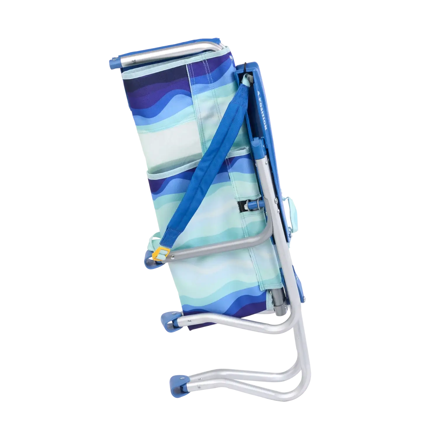 Backpack Travel Bi-Fold Beach Chair - Choice 601 - Low-Profile Reclining Beach Chair with Backpack Straps Detail