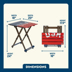 Multi-Functional Cook Compact Camp Table 20 - USA Anniversary Deluxe - Choice 757 - Portable Camping Table with Heat-Resistant Countertop Detail