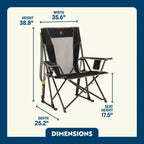 Heavy-Duty Freestyle Comfort Pro Rocker - Choice 375 - RoadTrip Rocker Smooth Motion Camp Chair Detail