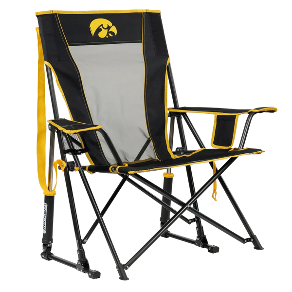 Heavy-Duty Freestyle College Comfort Pro Rocker - Iowa Hawkeyes - Choice 249 - Freestyle Rocker Portable Outdoor Folding Chair - Default Title